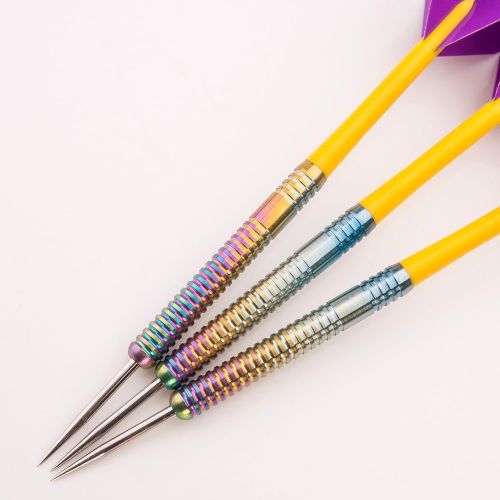  PerfectDarts 23g NODOR PEACOCK SLIM DARTS SET, 6 RAW100 TOUGH FLIGHTS, 6 STEMS, PD CASE