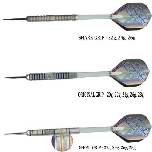  Jocky Wilson 28g Ghost Grip Tungsten Darts Set, Datadart by PerfectDarts