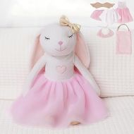 Perfectto Design Bunny Ballerina Stuffed Animal for Girls, Plush Toy Doll - Cute Doll Set Dress Up for 3 4 5 Year Old Girl - Gift for Little Girl, Birthday, Christmas Age 3-9