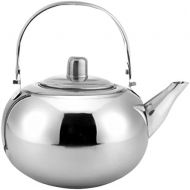 Perfk perfk Leicht Edelstahl Kessel Teekessel Wasserkocher Teekanne mit Klappgriff - Silber, 1L