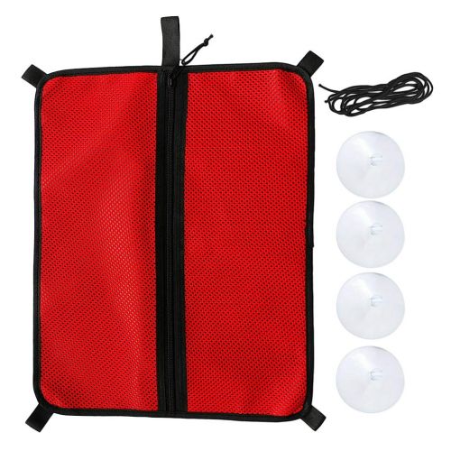  Perfk perfk Netzbeutel Netztasche Mesh Sack Bag Aufbewahrungstasche mit Saugnapfe Badespielzeug Netz Befestigung Fuer Surfboard Paddleboard Sup Zubehoer