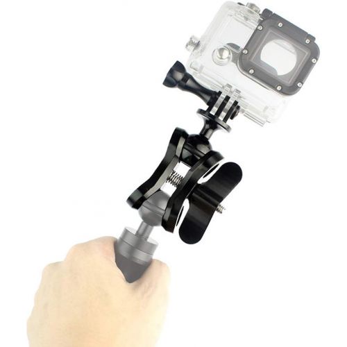  [아마존베스트]Perfk Aluminum Alloy Ball Clamp Mount and Ball Adapter for Gopro Hero Action Cameras