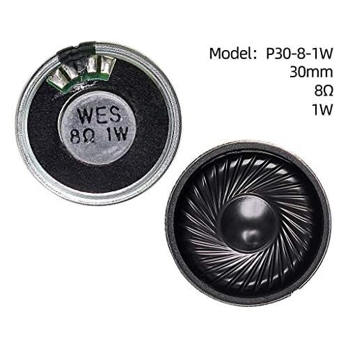  Perfk 1W 8 Ohm 30mm Internal Magnet Loudspeaker, Plastic Sound Amplifier, Sound Amplifier