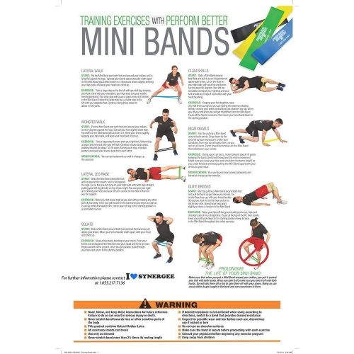  Perform Better Professional Light Exercise Mini XL Band (10 Pack)