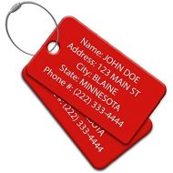 Performance IDs High Visibility Multi Pack Customized Travel ID Tag - Luggage Tag - Golf Bag ID - Personalized ID Travel Tag - Imprinted Luggage Tag - luggage, bikes, sport equipment and more.