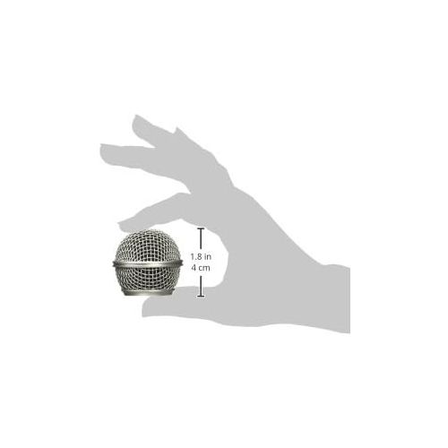  Performance Plus M58S Mesh Grill Replacement for Shure SM58-Original Brushed Nickel