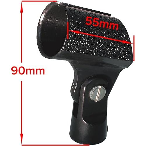  Performance Plus SM58 Style Tapered Barrel Black Plastic Microphone Holder (MH2)
