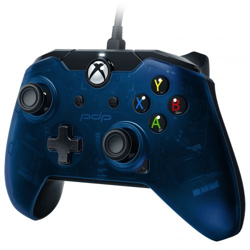  PDP Wired Controller for Xbox One, Xbox One X and Xbox One S, Midnight Blue, 048-082-NA-BL