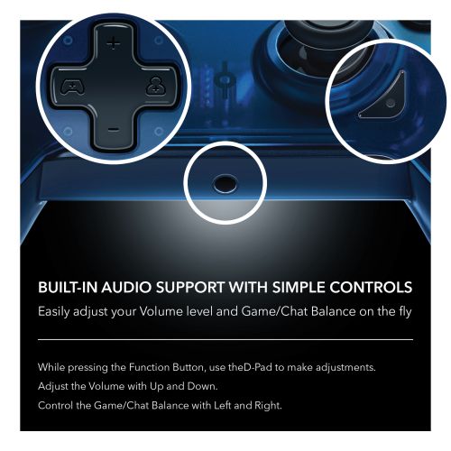  PDP Wired Controller for Xbox One, Xbox One X and Xbox One S, Midnight Blue, 048-082-NA-BL