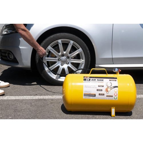  Performance Tool W10011 Hi-viz 11-Gallon Horizontal Portable Air Tank With Tire Air Chuck