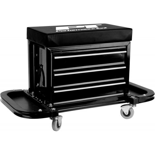  Performance Tool W85025 3-Drawer Rolling Tool Chest Seat Magnetic Side Trays