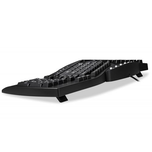  Perixx PERIBOARD-512 Ergonomic Split Keyboard - Natural Ergonomic Design - Black - Bulky Size 19.09x9.29x1.73