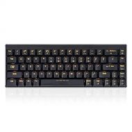 Perixx PERIBOARD-428 Mini Mechanical Keyboard with Kailh Low Profile Brown Switch, RGB Backlighting, Black, US English Layout