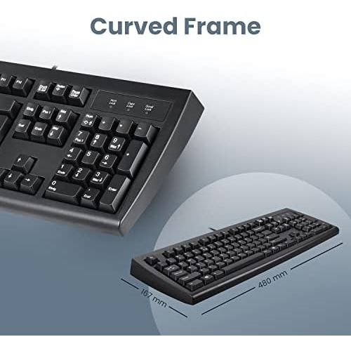  Perixx Periboard-107 Wired PS2 Full Size Keyboard, US English Layout
