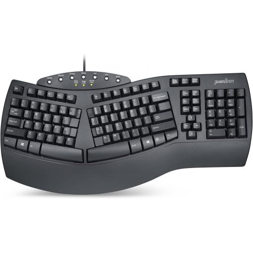  [아마존베스트]Perixx Periboard-512 Ergonomic Split Keyboard - Natural Ergonomic Design - Black - Bulky Size 19.09x9.29x1.73, US English Layout (11525)