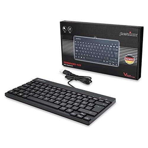  [아마존베스트]Perixx PERIBOARD-426 Wired USB Mini Keyboard with Flat Keys, 11666