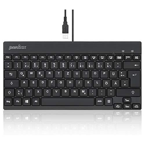  [아마존베스트]Perixx PERIBOARD-326 Wired Mini USB Keyboard with White Backlight and Flat Keys