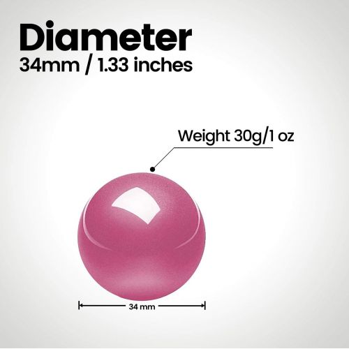  [아마존베스트]Perixx PERIPRO-303 GPK Small Trackball, 34 mm Replacement Ball for Perimice and M570, Elecom, Kensington, Shiny Pink/Pink