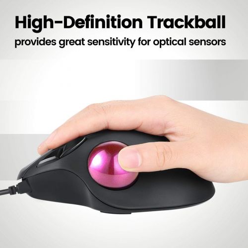  [아마존베스트]Perixx PERIPRO-303 GPK Small Trackball, 34 mm Replacement Ball for Perimice and M570, Elecom, Kensington, Shiny Pink/Pink