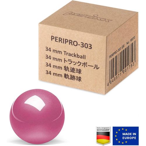  [아마존베스트]Perixx PERIPRO-303 GPK Small Trackball, 34 mm Replacement Ball for Perimice and M570, Elecom, Kensington, Shiny Pink/Pink