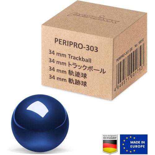  [아마존베스트]Perixx PERIPRO-303GB Kleiner Trackball, 34mm Ersatzball fuer Perimice und M570, Elecom, Kensington, Glanzend Blau