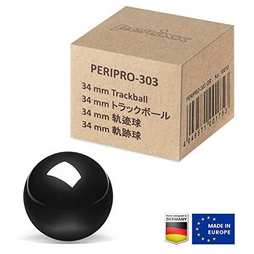  [아마존베스트]Perixx PERIPRO-303GBK Small Trackball 34mm Replacement Ball for Perimice and M570 Elecom Kensington Shiny Black