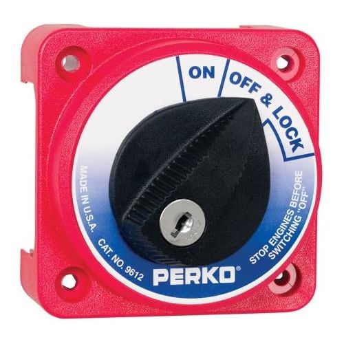  Perko 9612DP Compact Medium Duty Main Battery Disconnect Switch wKey Lock