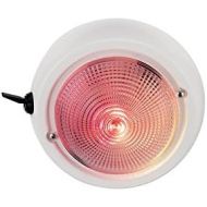 Perko 1263DP1WHT 12V Exterior Surface Mount Dome Light with RedWhite Bulbs