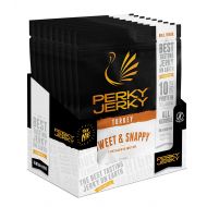 Perky Jerky Antibiotic Free Turkey Sweet & Snappy, 2.2 ounce bags (Pack of 8)