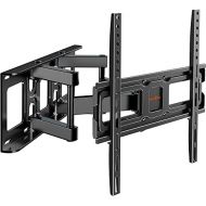 Perlegear TV Wall Mount Bracket Full Motion Dual Swivel Articulating Arms Extension Tilt Rotation, Fits Most 26-60 Inch LED, LCD, OLED Flat Curved TVs, Max VESA 400x400mm