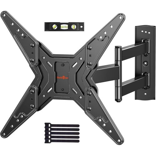  [아마존베스트]Perlegear Full Motion TV Wall Mount for Most 23-55 Inch LED LCD Flat & Curved TVs with Swivels, Articulating, Tilt & Extends, Wall Mount TV Bracket fit Max VESA 400x400mm up to 88lbs by Perl