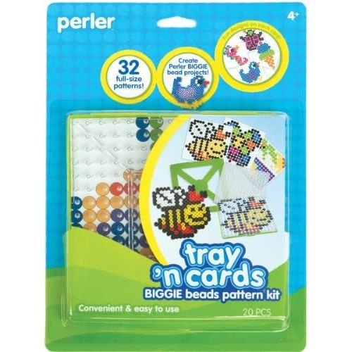  [아마존베스트]Perler Beads Pattern Cards and Perler Pegboards for Biggie Beads, Fuse Bead Activity Kit for Kids Crafts, 20 pcs