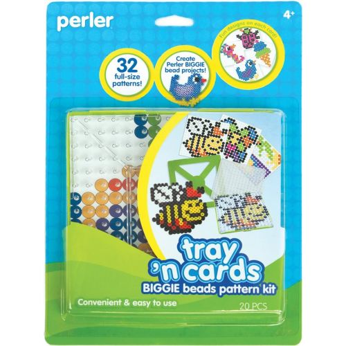  [아마존베스트]Perler Beads Pattern Cards and Perler Pegboards for Biggie Beads, Fuse Bead Activity Kit for Kids Crafts, 20 pcs