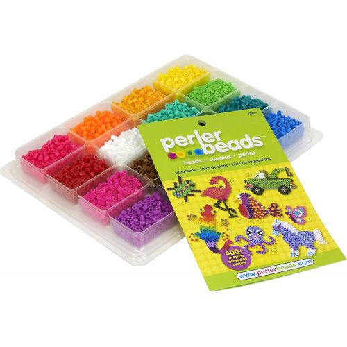  [아마존베스트]Perler Beads Assorted Fuse Beads Tray for Kids Crafts with Perler Bead Pattern Book, 4001 pcs