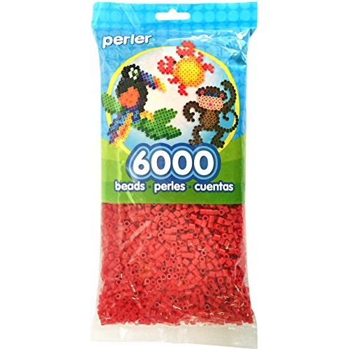  [아마존베스트]Perler Beads Fuse Beads for Crafts, 6000pcs, Red