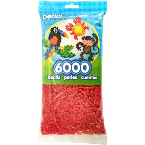  [아마존베스트]Perler Beads Fuse Beads for Crafts, 6000pcs, Red