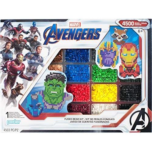  [아마존베스트]Perler PER8054346 Marvel Avengers Fuse Bead Kit, 4503pc, 10 Patterns, Multicolor