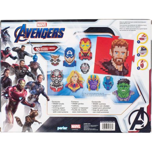  [아마존베스트]Perler PER8054346 Marvel Avengers Fuse Bead Kit, 4503pc, 10 Patterns, Multicolor