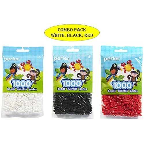 [아마존베스트]Perler Beads Bead Bag, White (White-Black-Red) (Original Version) (Original Version)