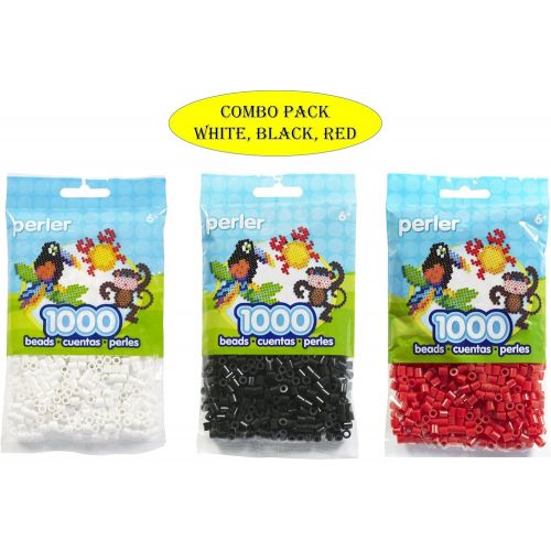  [아마존베스트]Perler Beads Bead Bag, White (White-Black-Red) (Original Version) (Original Version)