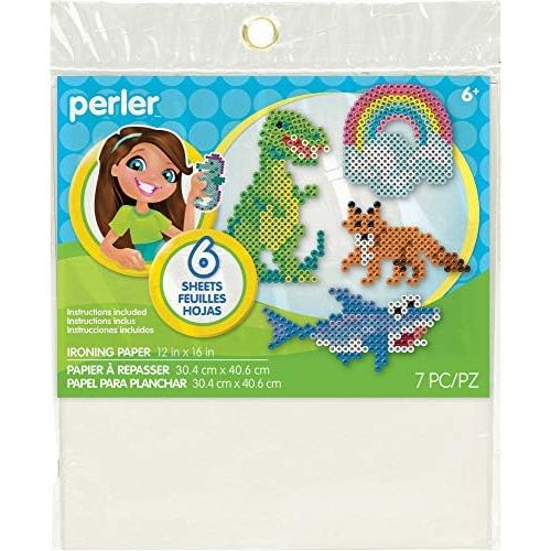  [아마존베스트]Perler Ironing Paper for Beads Crafts for Kids, 12 x 16, 7 Pieces