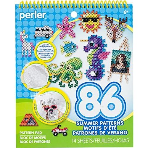  [아마존베스트]Perler 80-22860 Summertime Instruction Pad for Fuse Beads, 86 Patterns, Piece