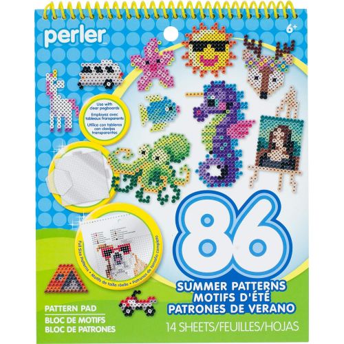  [아마존베스트]Perler 80-22860 Summertime Instruction Pad for Fuse Beads, 86 Patterns, Piece