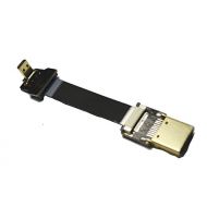 Permanent Short Micro HDMI Angled Flat Slim Thin HDMI Cable Micro HDMI 90 Degree to Standard HDMI Full HDMI Normal HDMI for Gopro Sony A7RII A7SII A9 A6500 A6300(Not for Sony a6000) (5CM, 1.