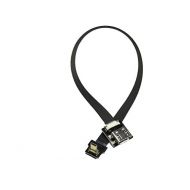 Permanent Standard HDMI Female to Micro HDMI 90 Degree Angled Flat HDMI Cable for Gopro Sony A7RII A7SII A9 A6500 A6300 Gimbal Drone Black (20CM, AFemale-D2-7.87)