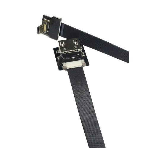  Permanent Standard HDMI Female to Micro HDMI 90 Degree Angled Flat HDMI Cable for Gopro Sony A7RII A7SII A9 A6500 A6300 Gimbal Drone Black (100CM, Afemale-D2-39.4)