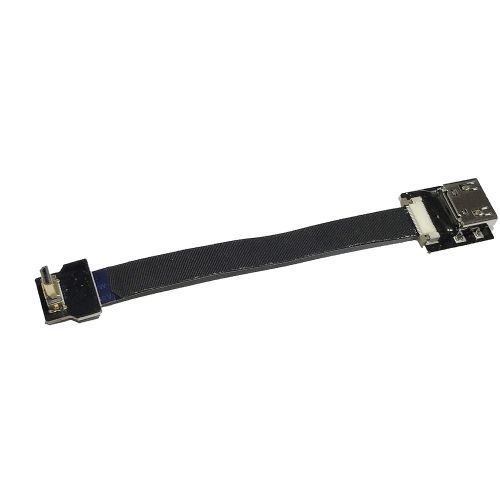  Permanent Standard HDMI Female to Micro HDMI 90 Degree Angled Flat HDMI Cable for Gopro Sony A7RII A7SII A9 A6500 A6300 Gimbal Drone Black (10CM, AFemale-D2-1.97)