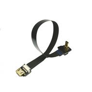 Permanent Black 20CM FPV HDMI Cable Micro HDMI Male 90 Degree Angled to Mini Female HDMI for Gopro Sony A7RII A7SII A9 A6300 A6500（Reverse Socket of A6000）