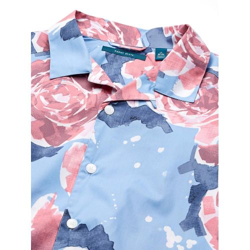  Perry Ellis Mens Big and Tall Rose Print Short Shirt