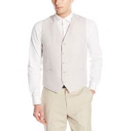 Perry Ellis Mens Big and Tall Linen Suit Vest